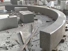 芝麻灰整石坐凳